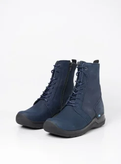 Wolky Viper HV - denim blauw nubuck<DAMES Hoge Veterschoenen|Veterlaarzen
