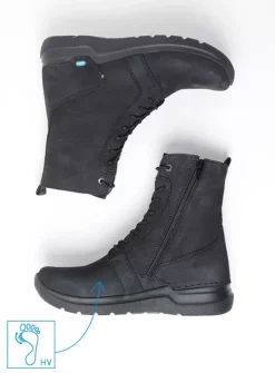 Wolky Viper HV - zwart nubuck<DAMES Hoge Veterschoenen|Veterlaarzen