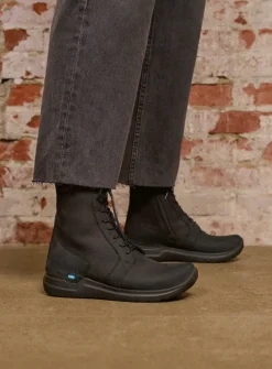 Wolky Viper HV - zwart nubuck<DAMES Hoge Veterschoenen|Veterlaarzen