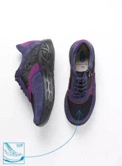Wolky Vitality S2F - paars combi stretch leer<DAMES Lage Veterschoenen|Wandelschoenen