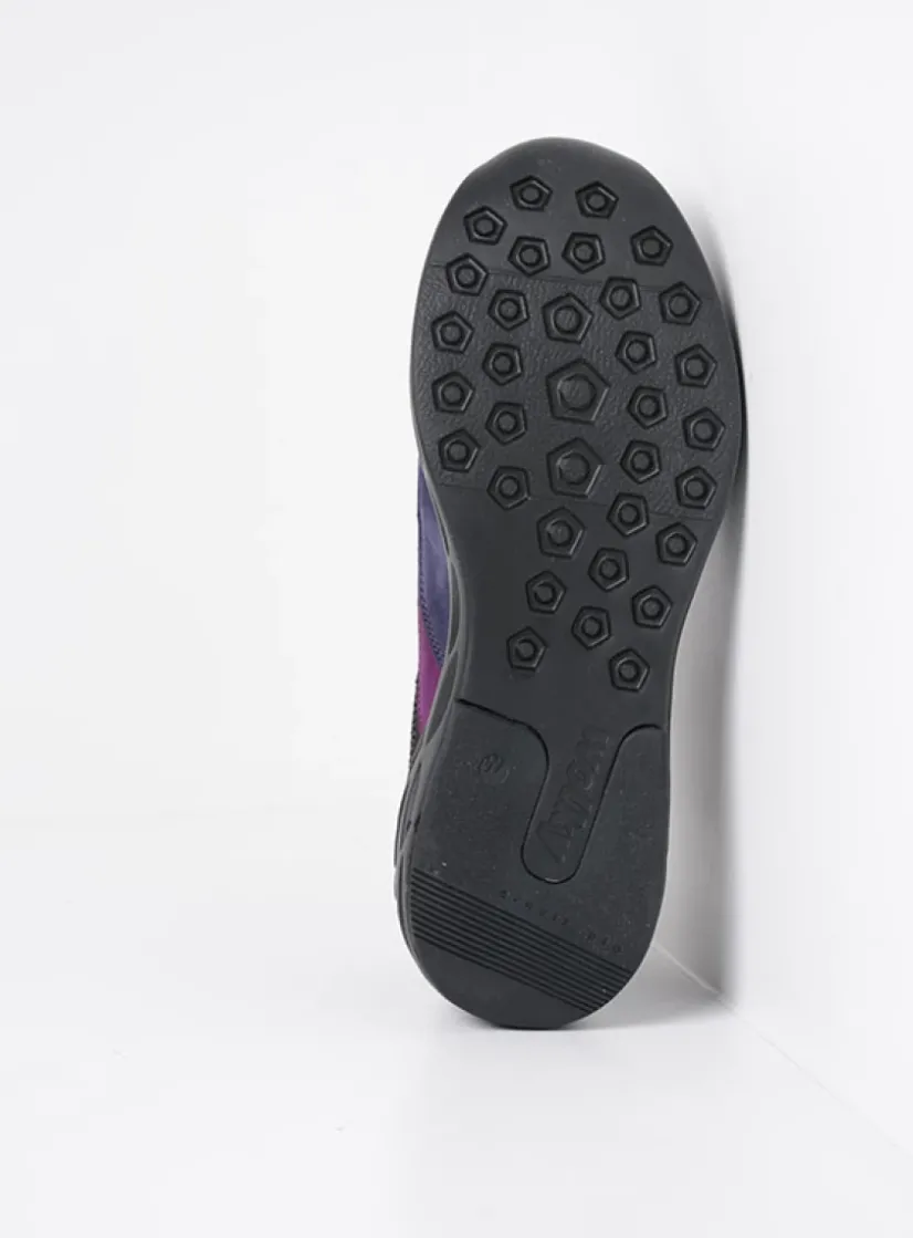 Wolky Vitality S2F - paars combi stretch leer<DAMES Lage Veterschoenen|Wandelschoenen
