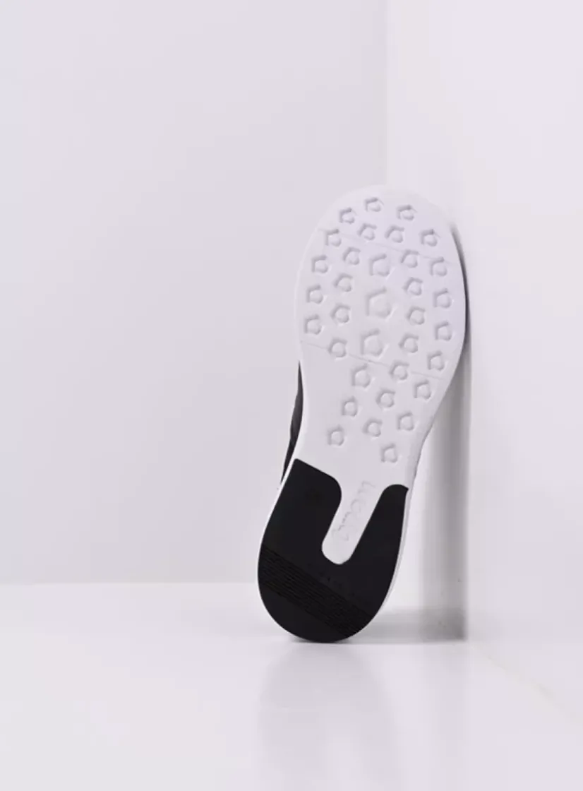 Wolky Vitality S2F - zwart/wit combi stretch leer<DAMES Lage Veterschoenen|Wandelschoenen