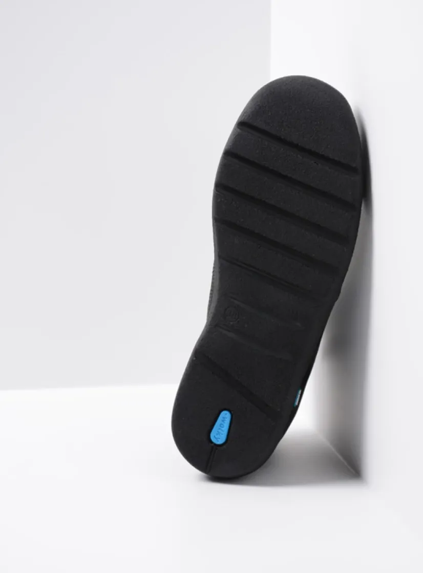Wolky Why - blauw nubuck<DAMES Hoge Veterschoenen|Wandelschoenen