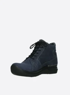 Wolky Why - paars nubuck<DAMES Hoge Veterschoenen|Wandelschoenen