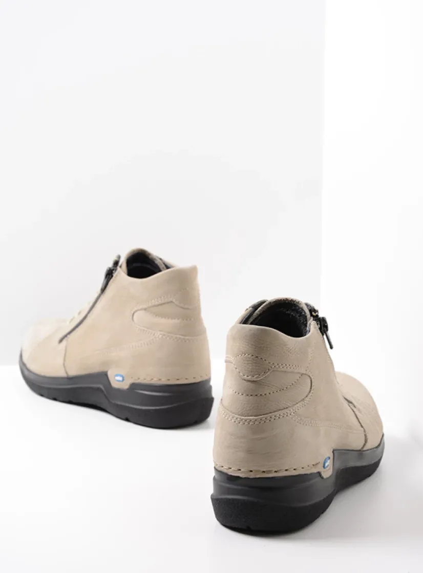 Wolky Why - safari nubuck<DAMES Hoge Veterschoenen|Herfst/Winter