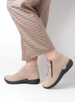 Wolky Why - safari nubuck<DAMES Hoge Veterschoenen|Herfst/Winter
