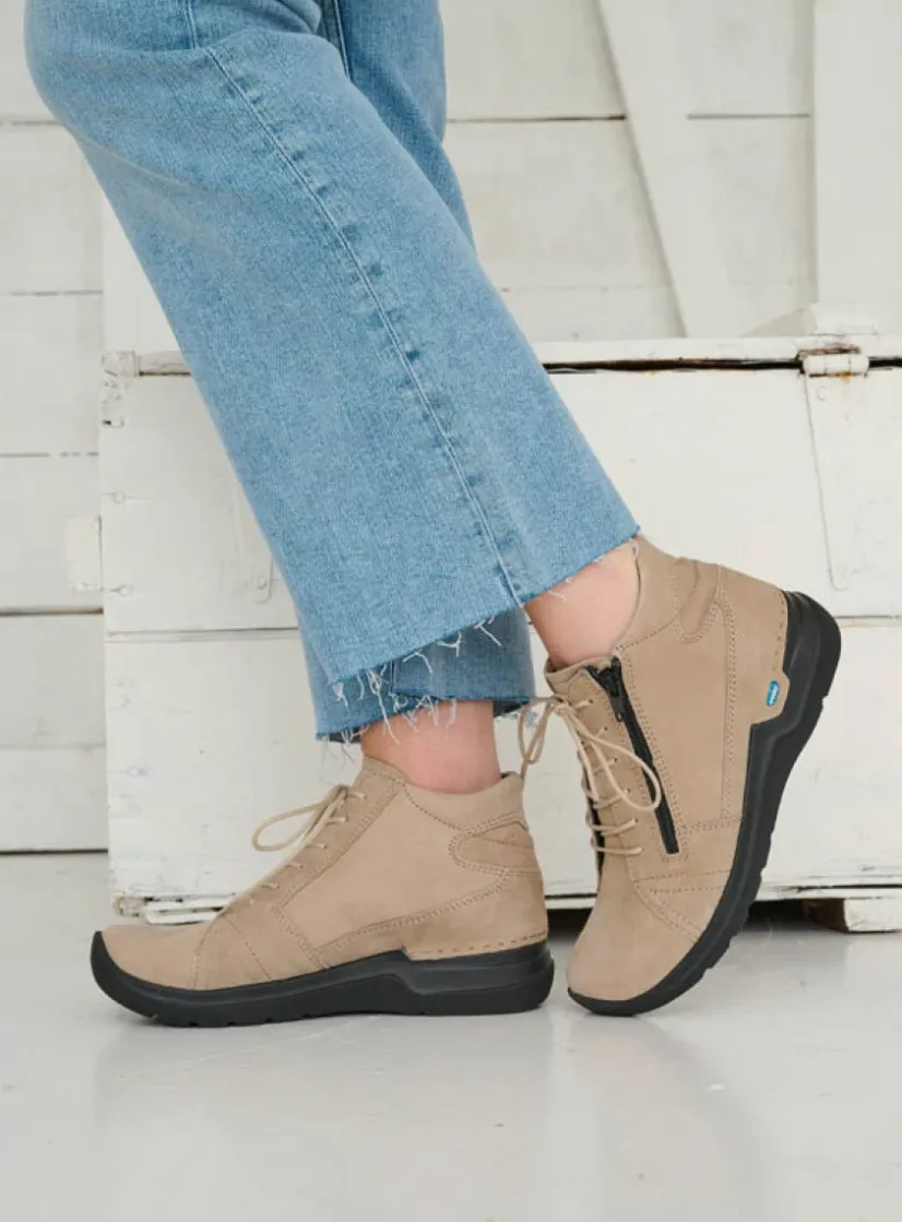Wolky Why - safari nubuck<DAMES Hoge Veterschoenen|Herfst/Winter