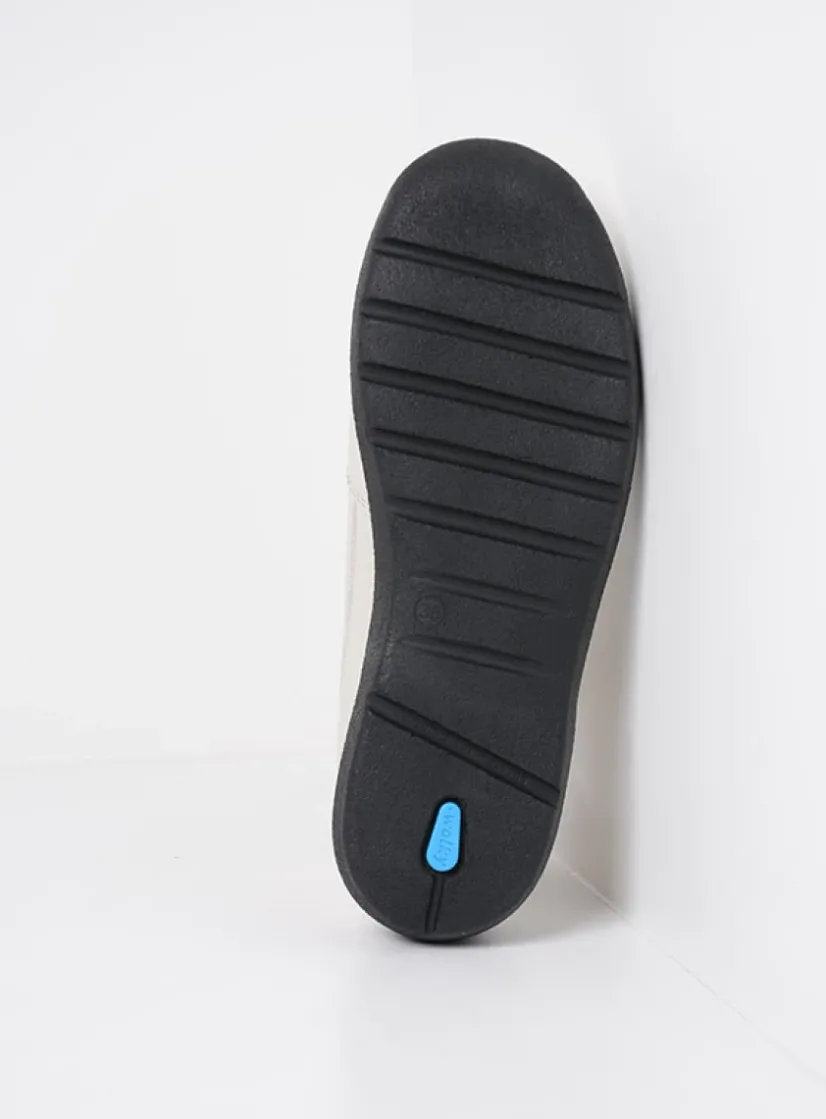Wolky Why - wit leer<DAMES Hoge Veterschoenen|Wandelschoenen
