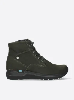 Wolky Whynot - cactus nubuck<DAMES Hoge Veterschoenen|Wandelschoenen