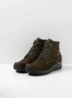 Wolky Whynot - cactus nubuck<DAMES Hoge Veterschoenen|Wandelschoenen