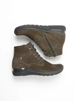 Wolky Whynot - cactus nubuck<DAMES Hoge Veterschoenen|Wandelschoenen