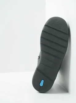 Wolky Whynot - zwart leer<DAMES Hoge Veterschoenen|Wandelschoenen