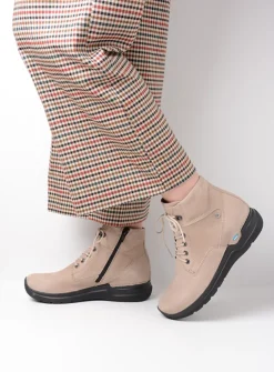 Wolky Whynot HV - safari nubuck<DAMES Hoge Veterschoenen|Wandelschoenen