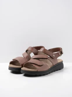 Wolky Yard - cognac leer<DAMES Sandalen