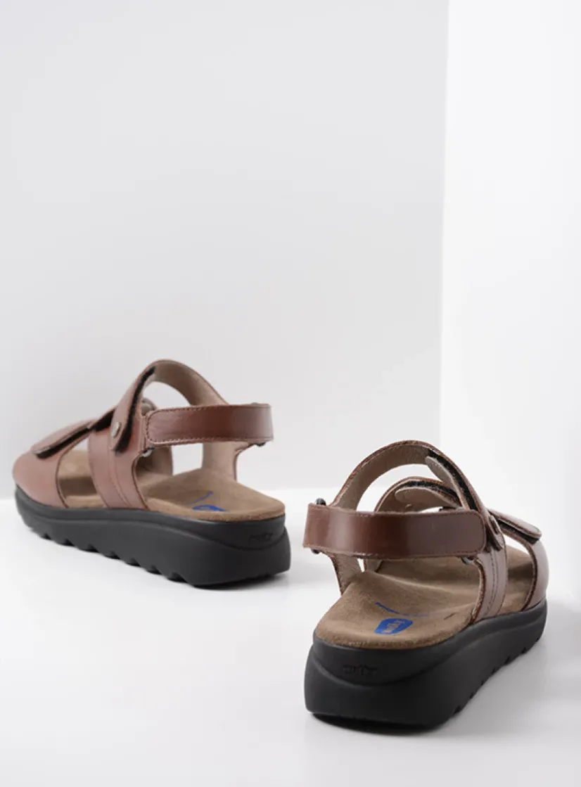 Wolky Yard - cognac leer<DAMES Sandalen