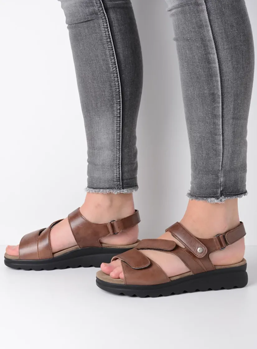 Wolky Yard - cognac leer<DAMES Sandalen