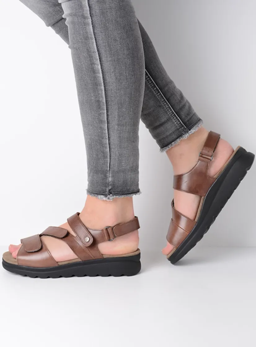 Wolky Yard - cognac leer<DAMES Sandalen