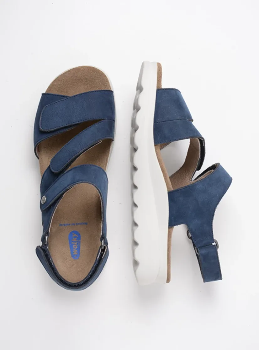 Wolky Yard - denim nubuck<DAMES Sandalen