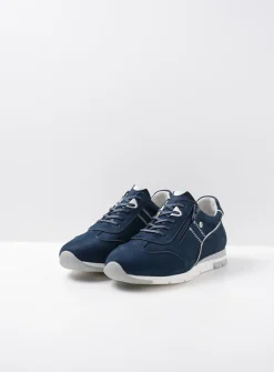 Wolky Yell XW - denim nubuck<DAMES Sneakers|Lage Veterschoenen