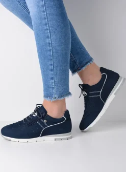 Wolky Yell XW - denim nubuck<DAMES Sneakers|Lage Veterschoenen