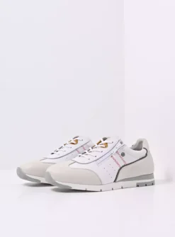 Wolky Yell XW - gebroken wit leer<DAMES Lage Veterschoenen|Sneakers
