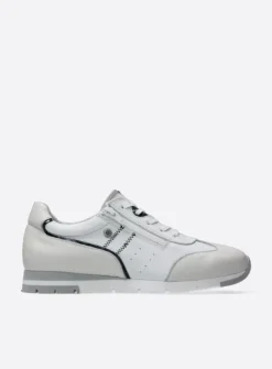 Wolky Yell XW - wit/blauw leer<DAMES Lage Veterschoenen|Sneakers