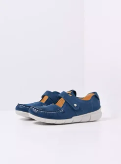 Wolky Yukon - blauw effectleer<DAMES Bandschoenen