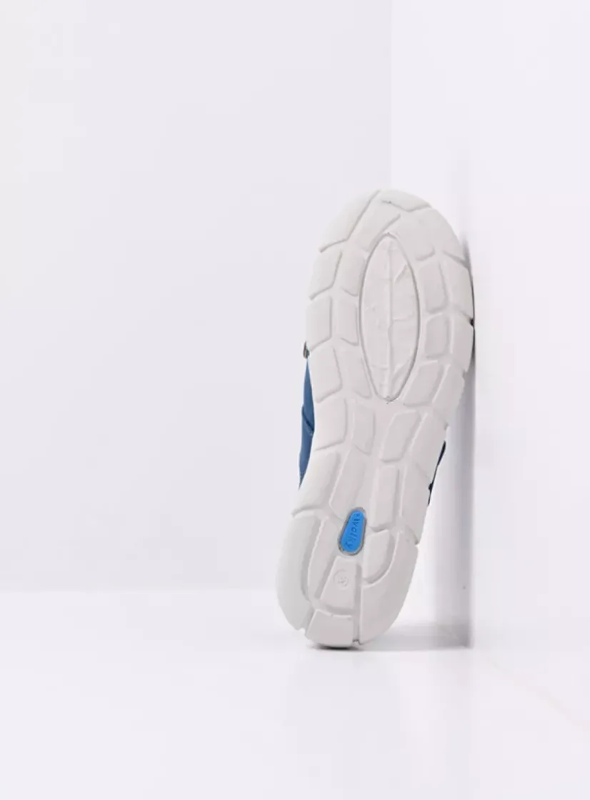 Wolky Yukon - blauw effectleer<DAMES Bandschoenen