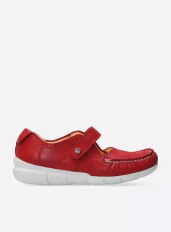 Wolky Yukon - rood effectleer<DAMES Bandschoenen