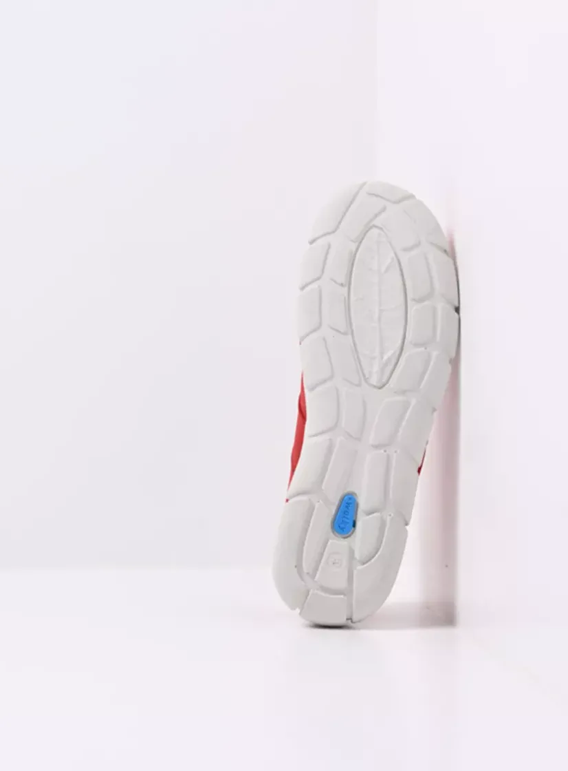 Wolky Yukon - rood effectleer<DAMES Bandschoenen