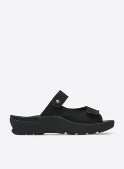 Wolky Zaandam - zwart nubuck<DAMES Slippers
