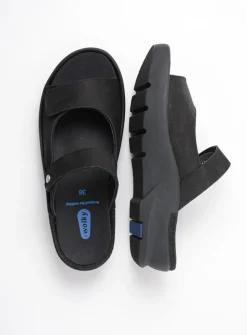 Wolky Zaandam - zwart nubuck<DAMES Slippers