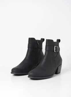 Wolky Zavalla HV - zwart nubuck<DAMES Herfst/Winter|Enkellaarsjes