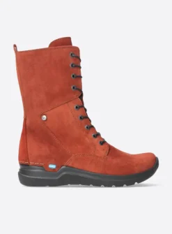 Wolky Zigzag - terra suede<DAMES Hoge Veterschoenen|Veterlaarzen